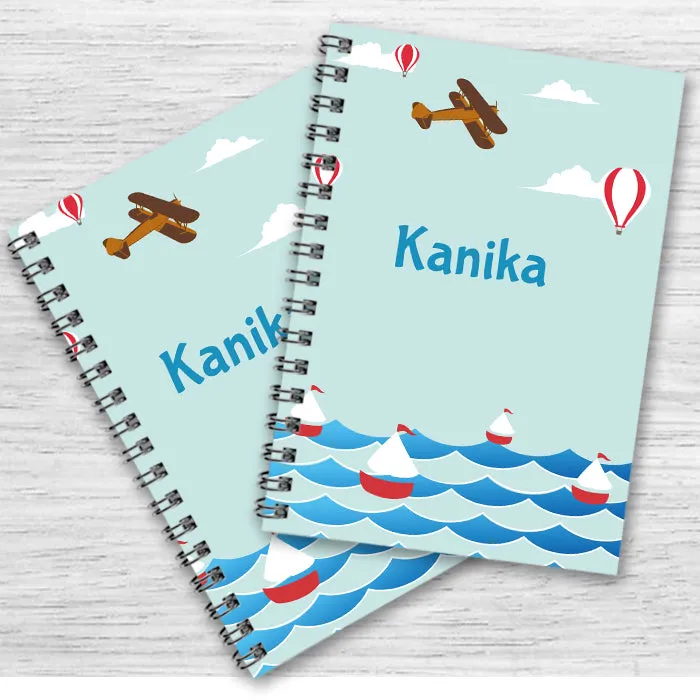 Personalised Notebook (A5 Size) - Adventure At the Sea