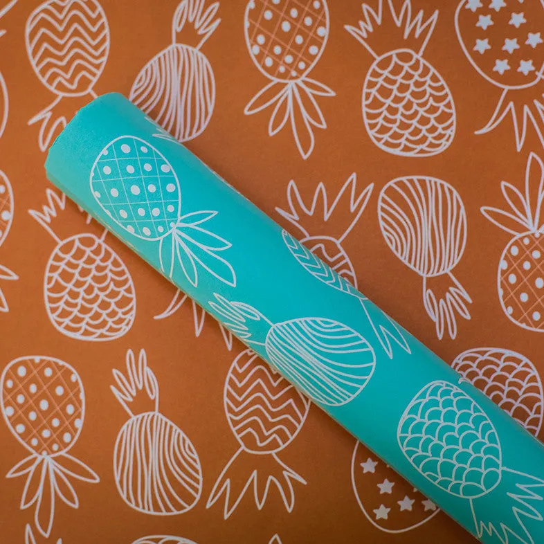 Pineapple Collection <br> Wrapping Paper <br> <span style="font-size: 10px;">Set of 4 Sheets</span>