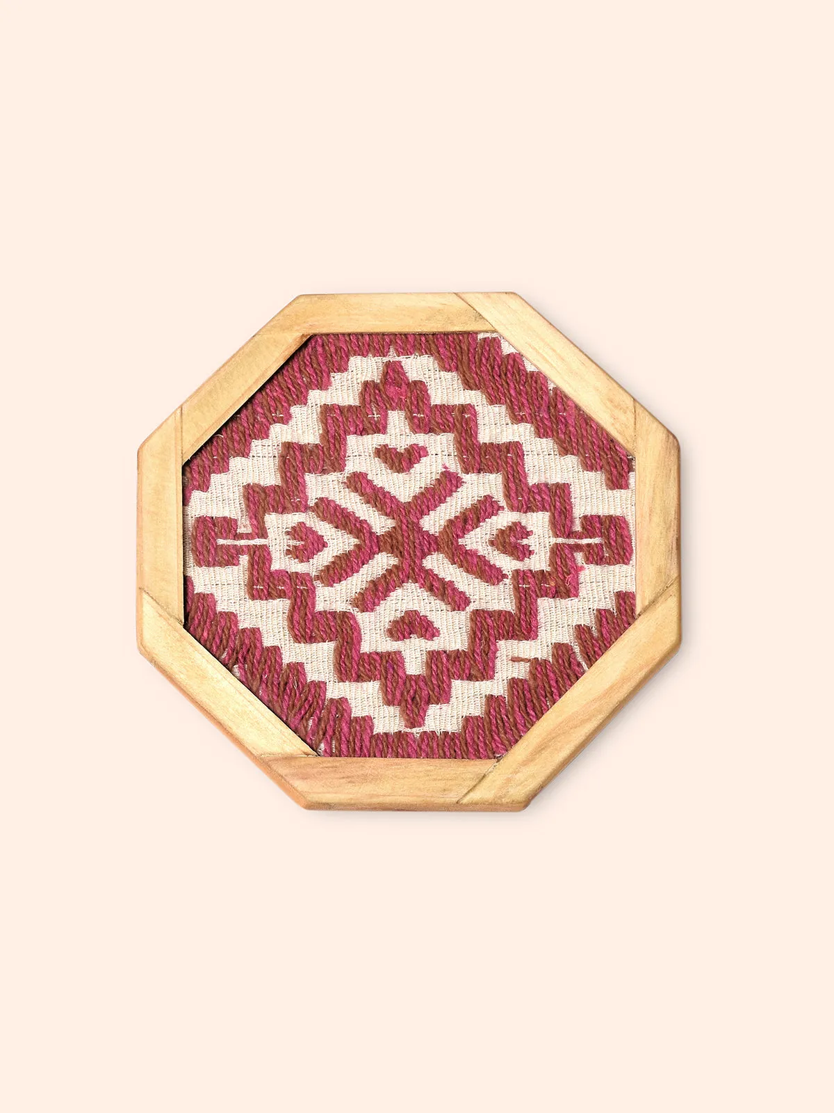 Pluto Handwoven Coasters Set Of 6 Pcs White