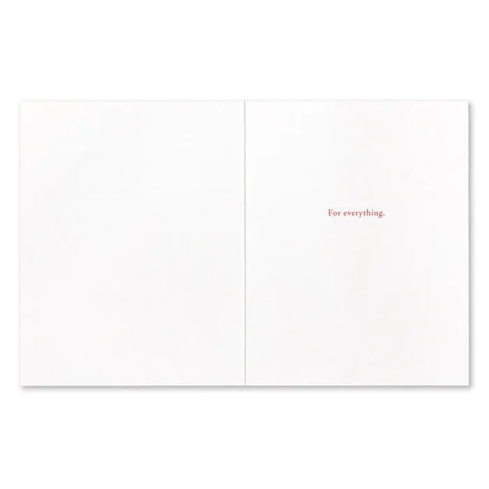 "I Am More Than A Little Grateful To You..." Thank You Card