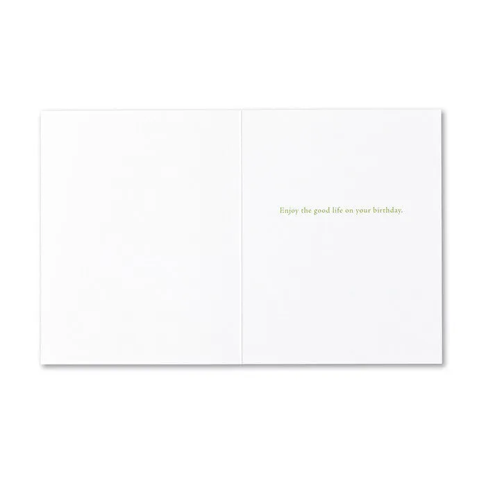 "Live In The Sunshine, Swim The Sea, Drink The Wild Air..." Birthday Card