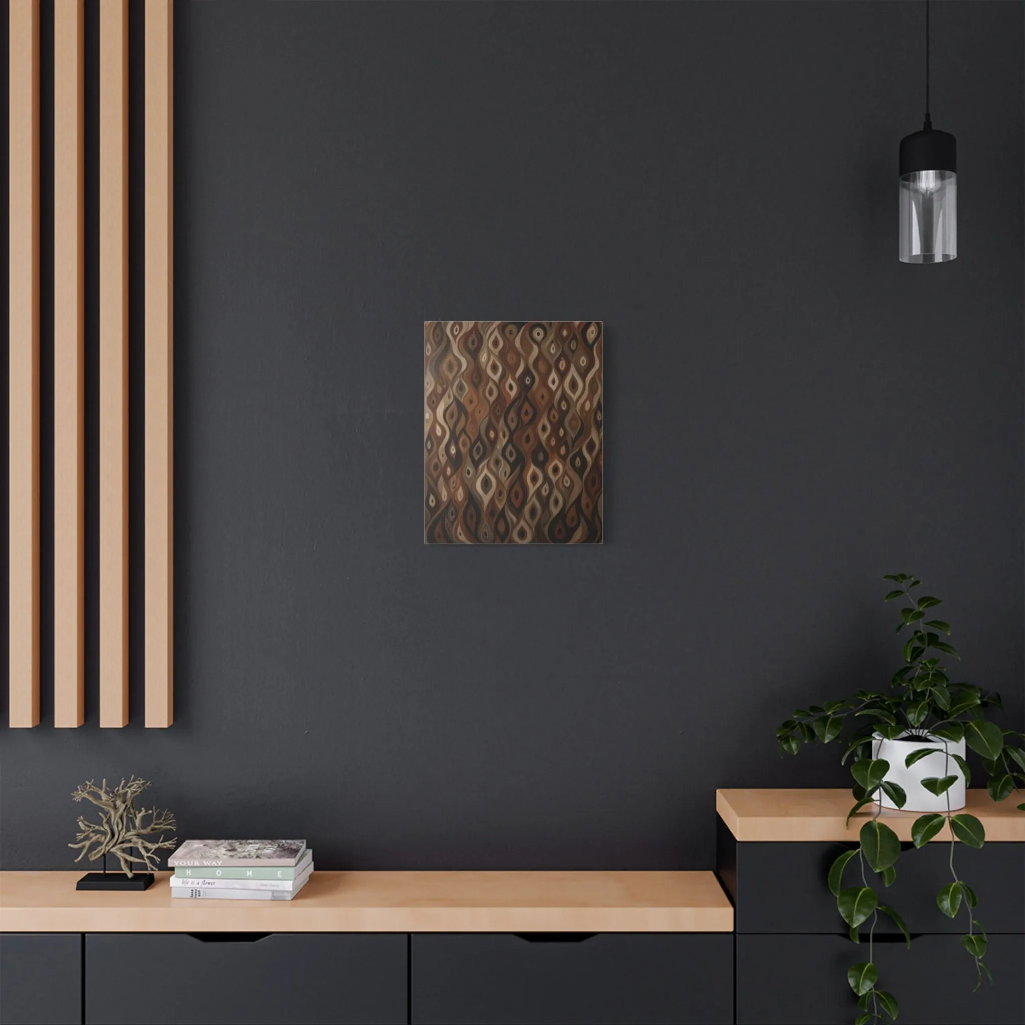 Satin Canvas Vibrant Serenity - Crafted by Artisan & Blooms