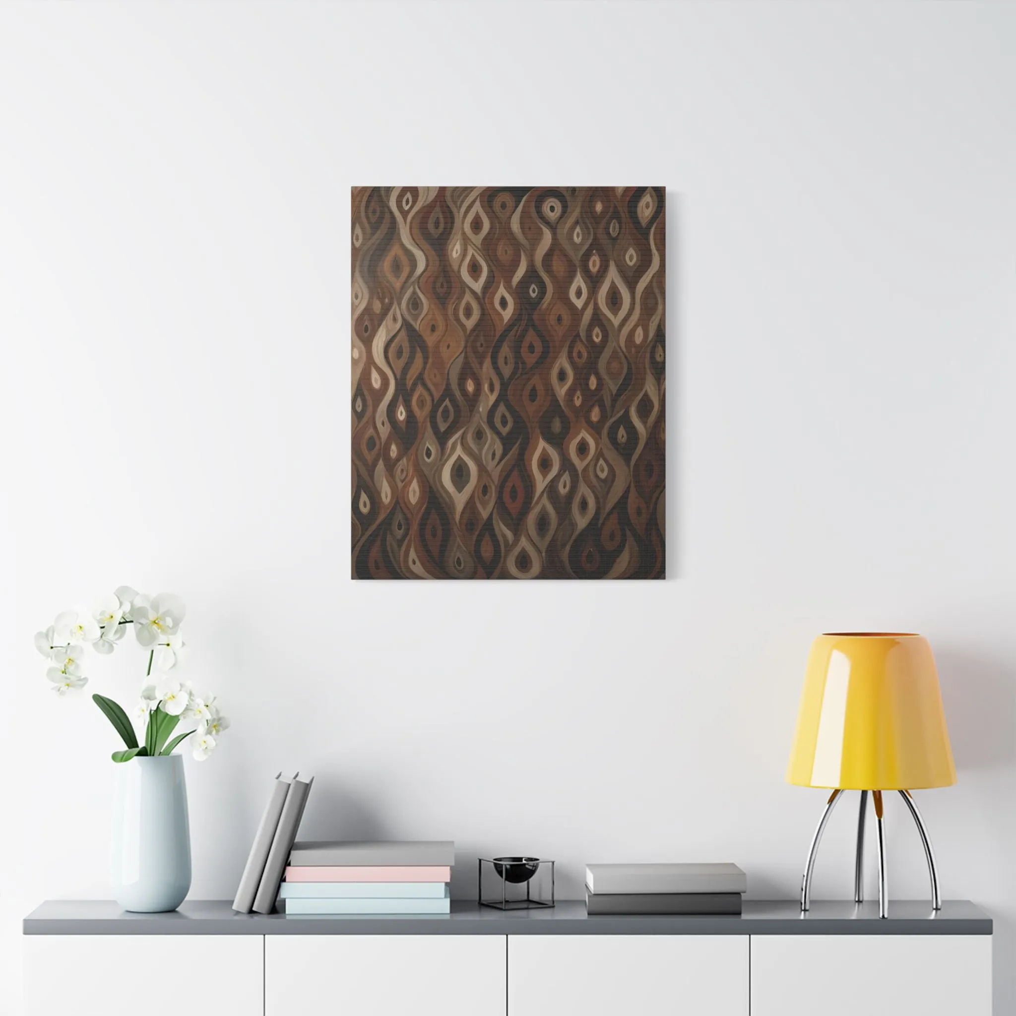 Satin Canvas Vibrant Serenity - Crafted by Artisan & Blooms