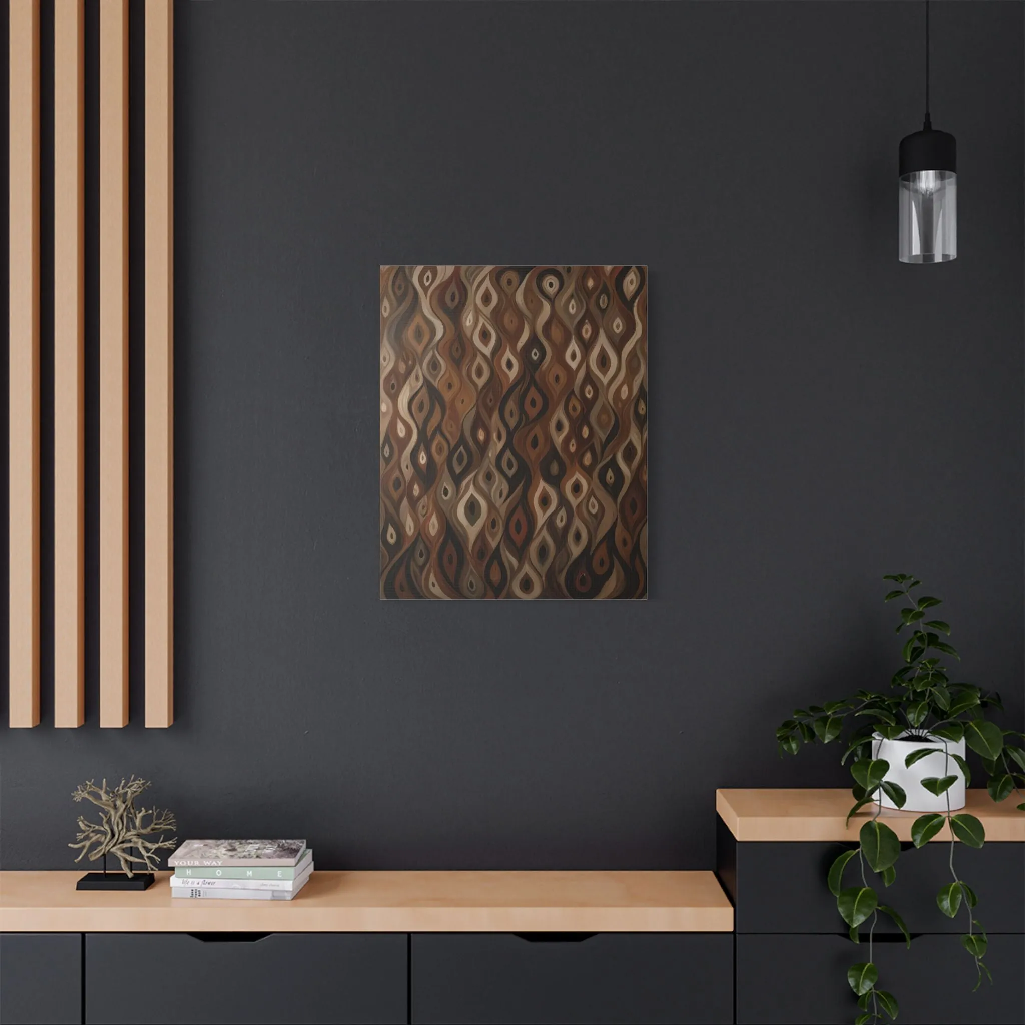 Satin Canvas Vibrant Serenity - Crafted by Artisan & Blooms