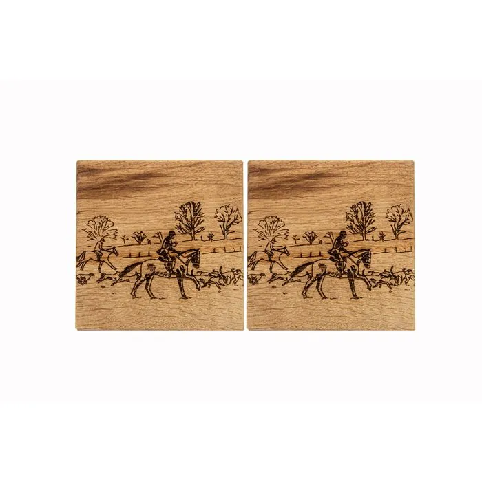 Set of 2 Wooden Coasters - Various Designs