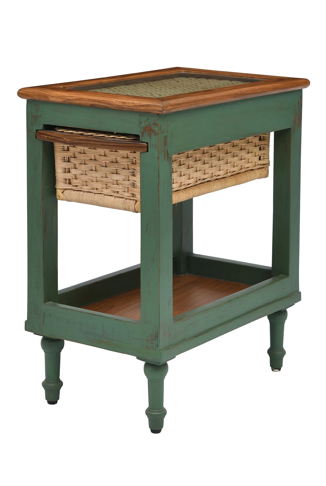 Sorren Cane Basket End Table (SHIPPING ONLY IN INDIA)