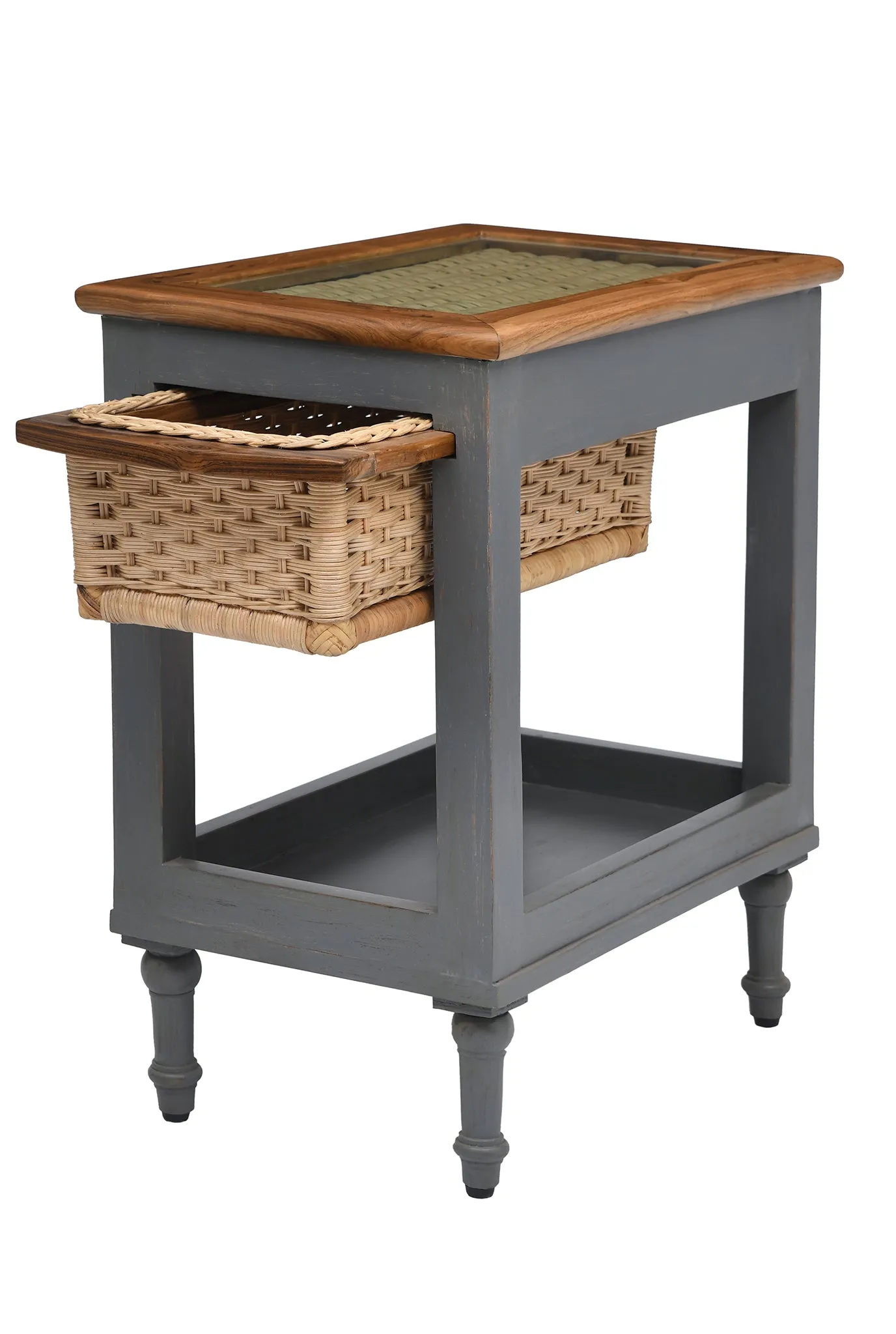 Sorren Cane Basket End Table (SHIPPING ONLY IN INDIA)