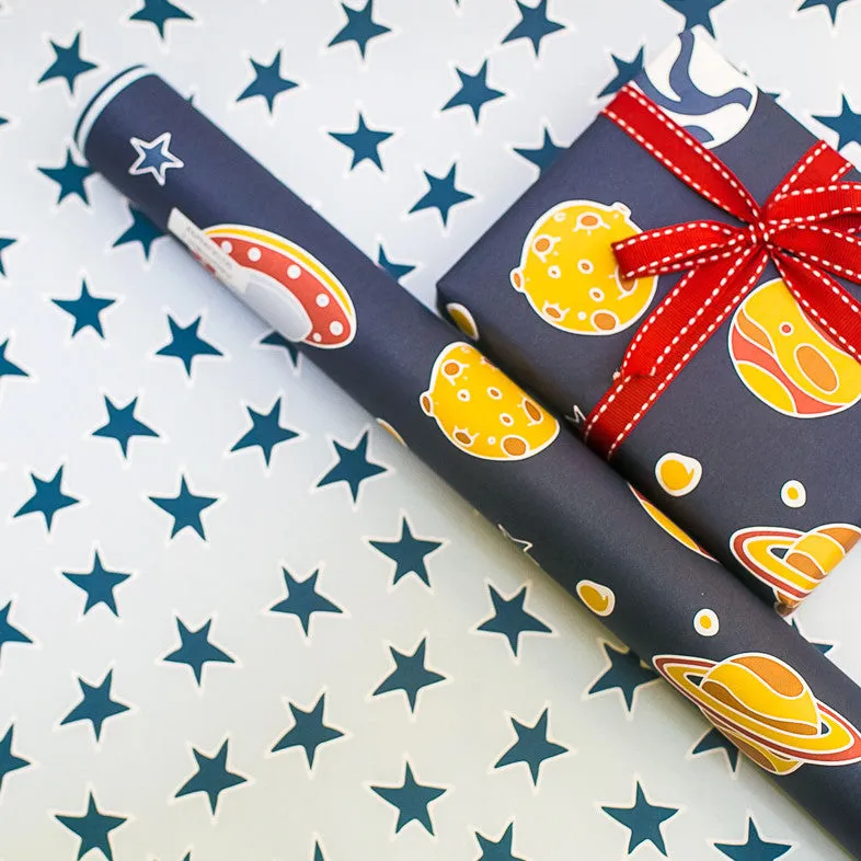 Space Collection <br> Wrapping Paper <br> <span style="font-size: 10px;">Set of 4 Sheets</span>