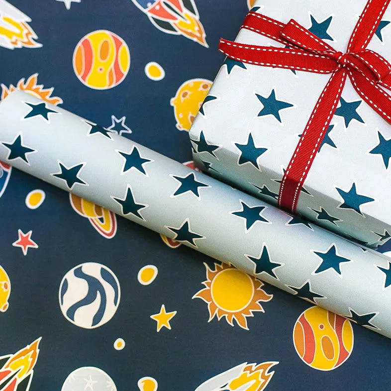Space Collection <br> Wrapping Paper <br> <span style="font-size: 10px;">Set of 4 Sheets</span>