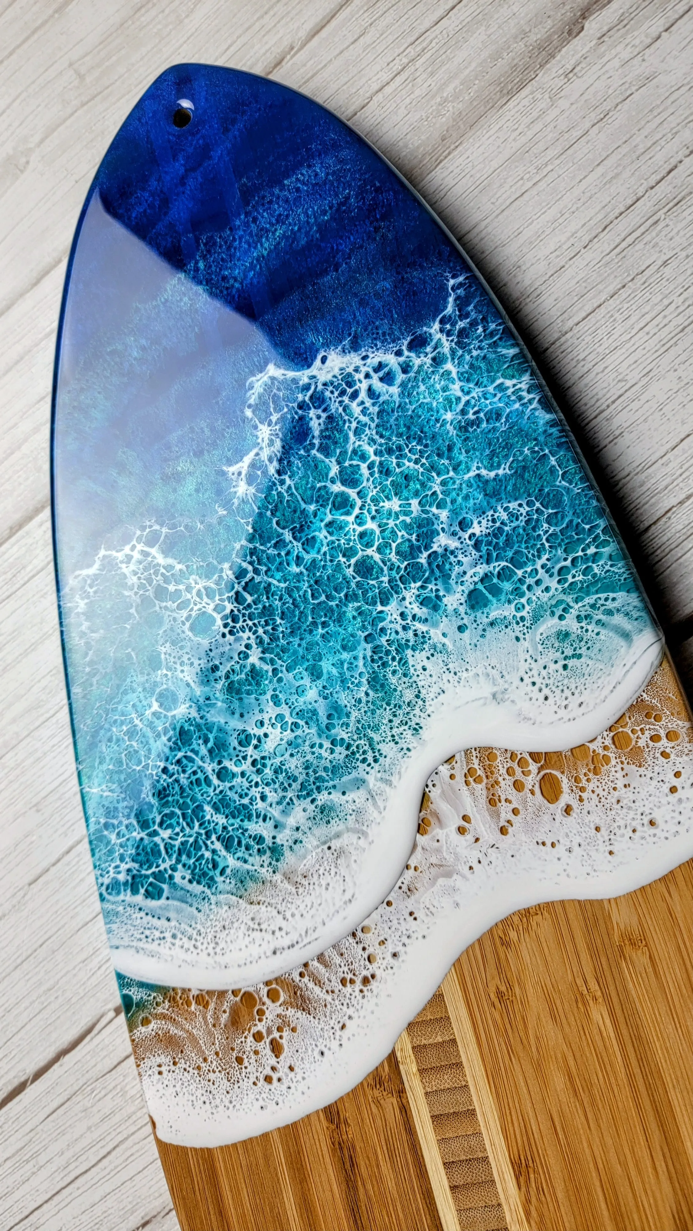 Surfboard Wave Serving Board
