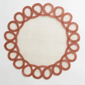 Terracotta Woven Doodles Placemat | Set of 4