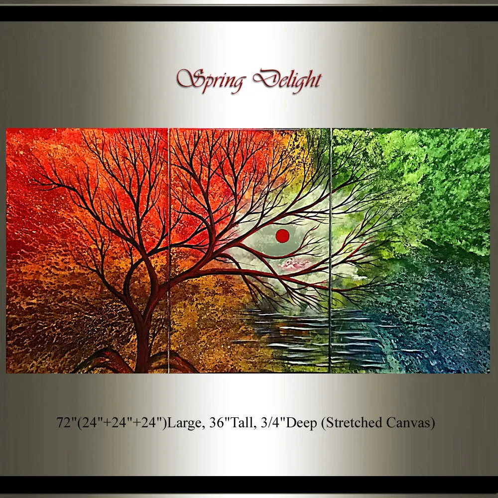 Tree Abstract Painting Nature Art on Canvas Modern Wall Art  Painting for sale