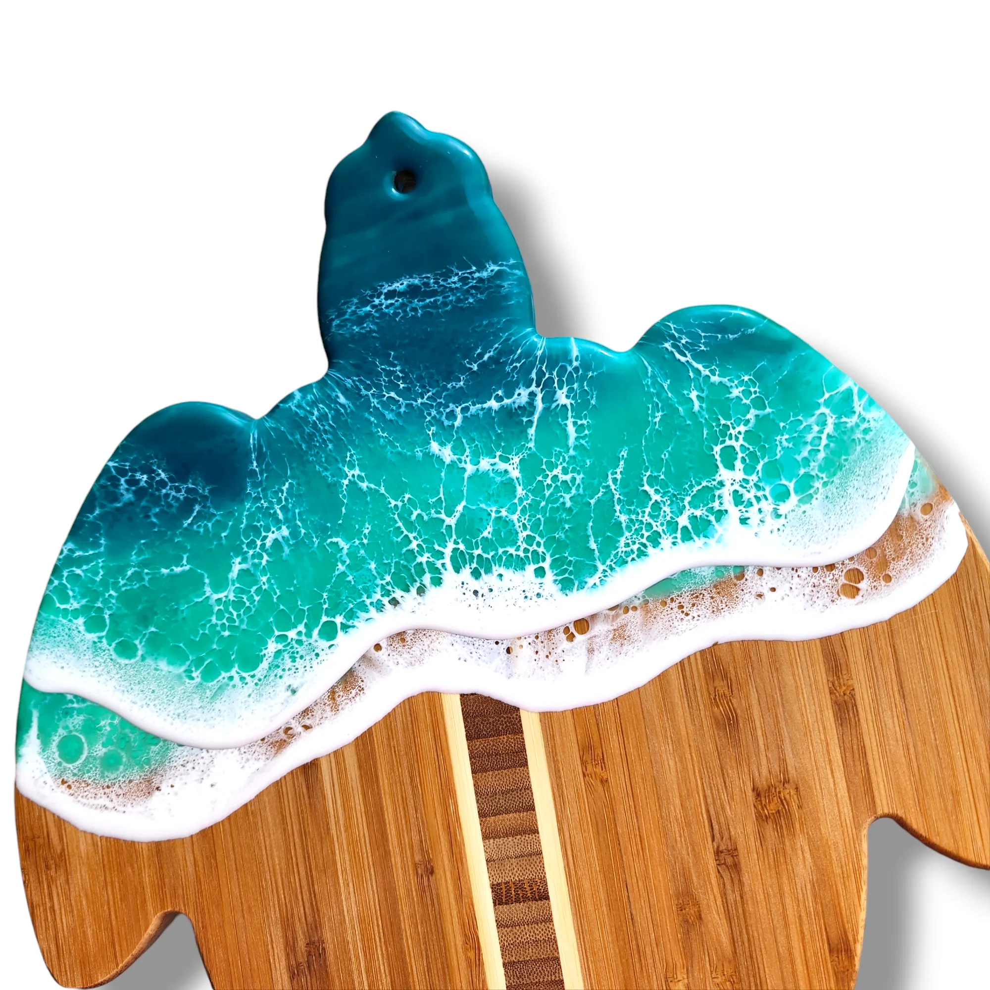 Turtle Wave Serving Board - Turquoise