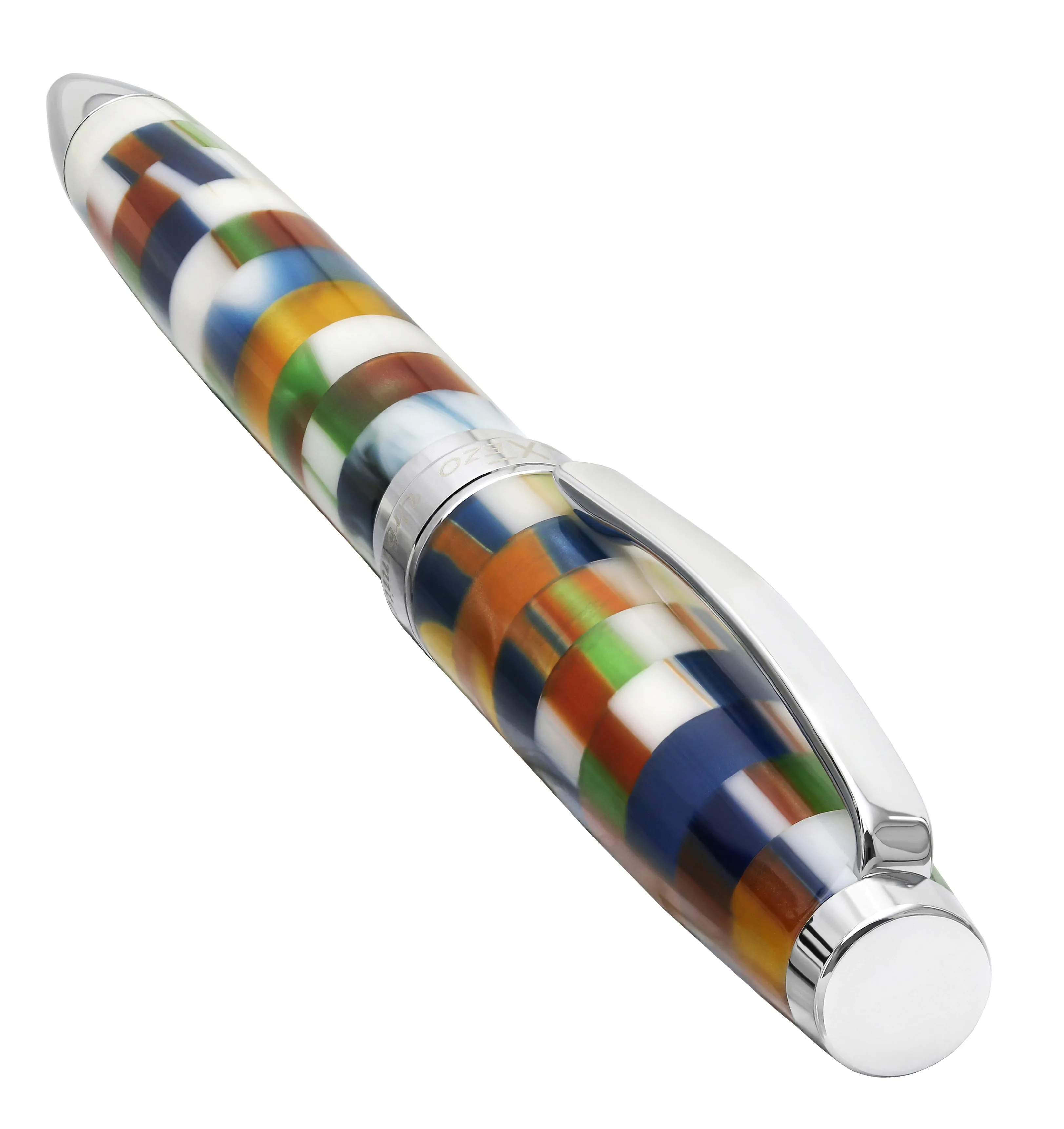 Urbanite II Acrylic & Brass Ballpoint Pen - Jazzy Multicolor