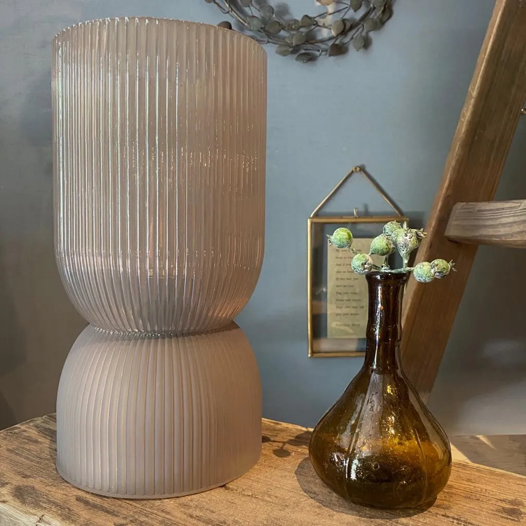 Use Anywhere Lamp - Boston  - Frosted Taupe Brown - Large