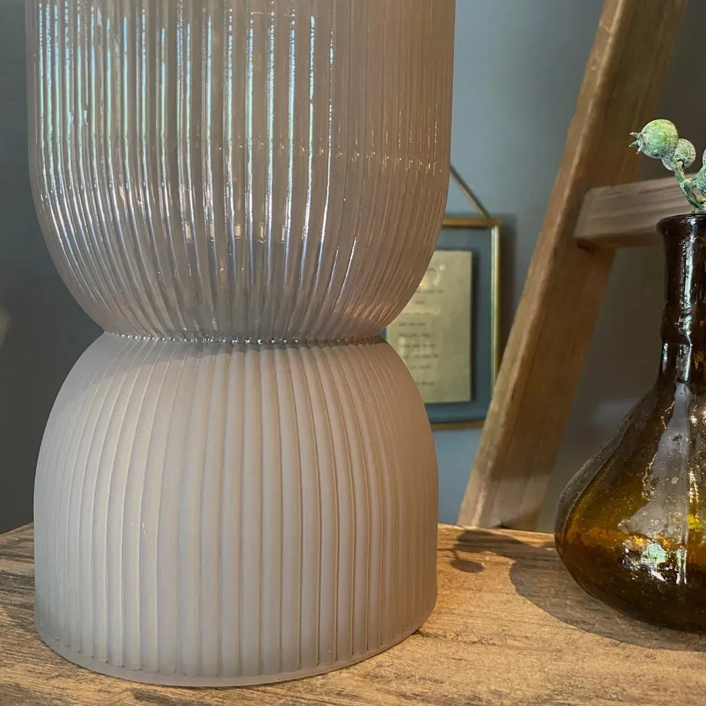 Use Anywhere Lamp - Boston  - Frosted Taupe Brown - Large