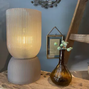 Use Anywhere Lamp - Boston  - Frosted Taupe Brown - Large