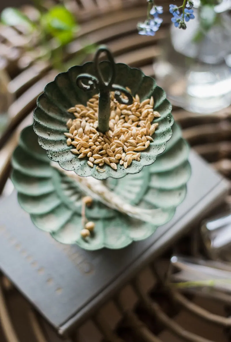 Vintage Jade Tiered Tray