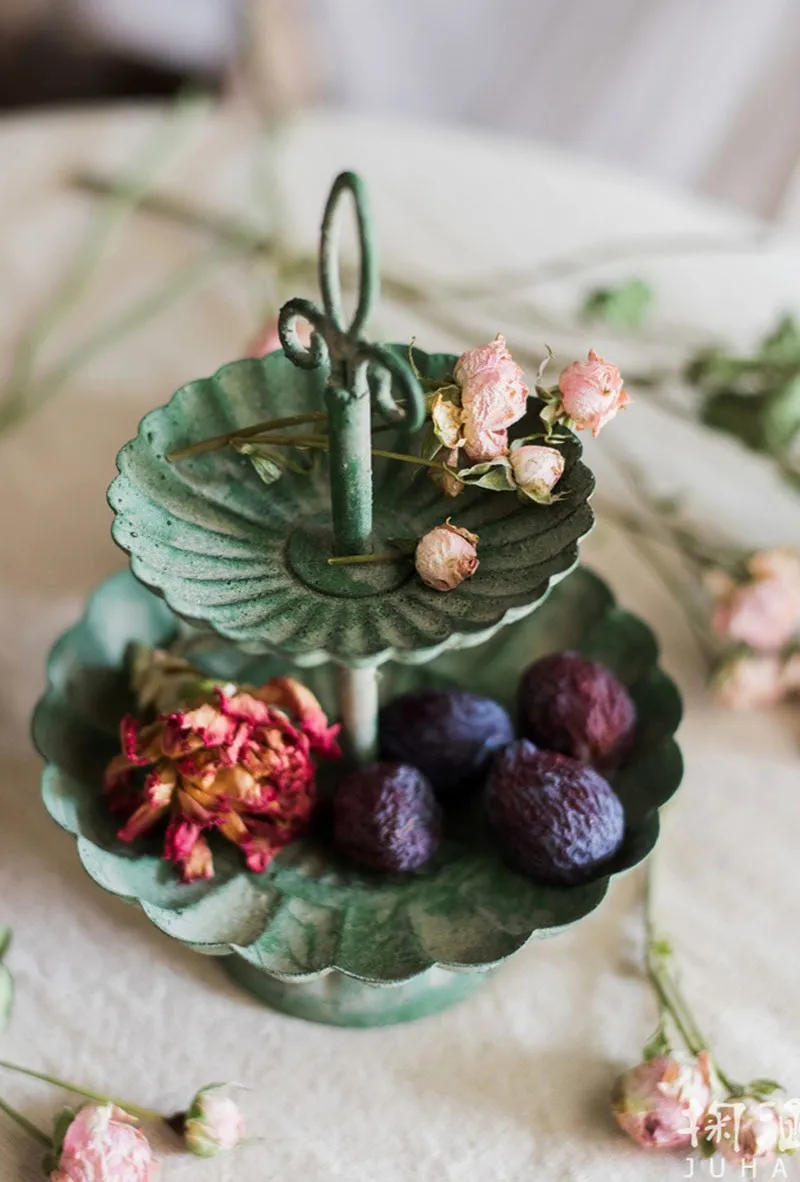 Vintage Jade Tiered Tray