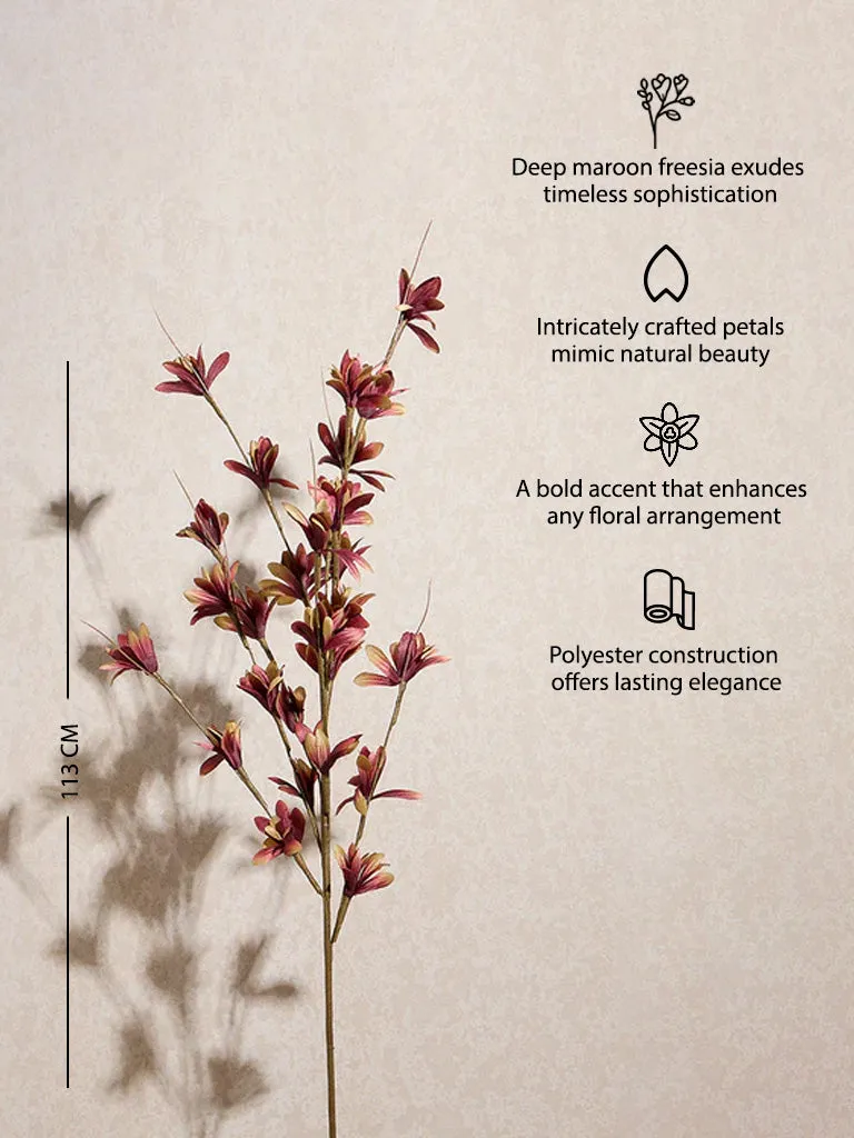 Westside Home Maroon Artificial Freesia Flower