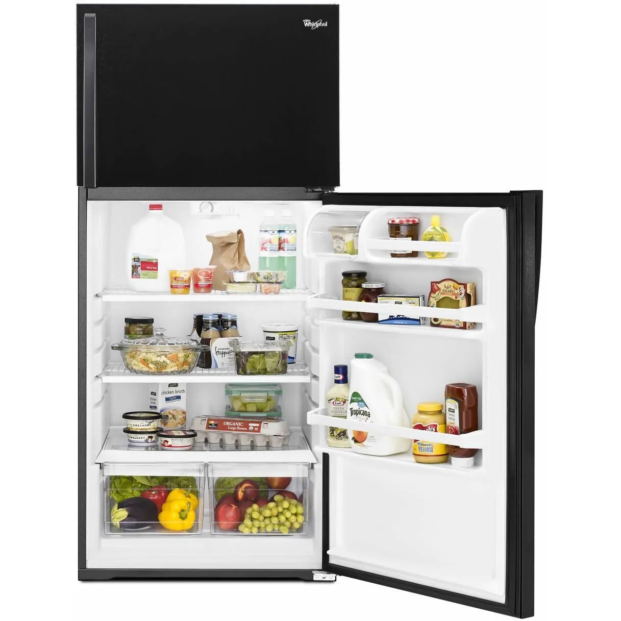 Whirlpool 28-inch, 14.3 cu. ft. Top Freezer Refrigerator WRT134TFDB