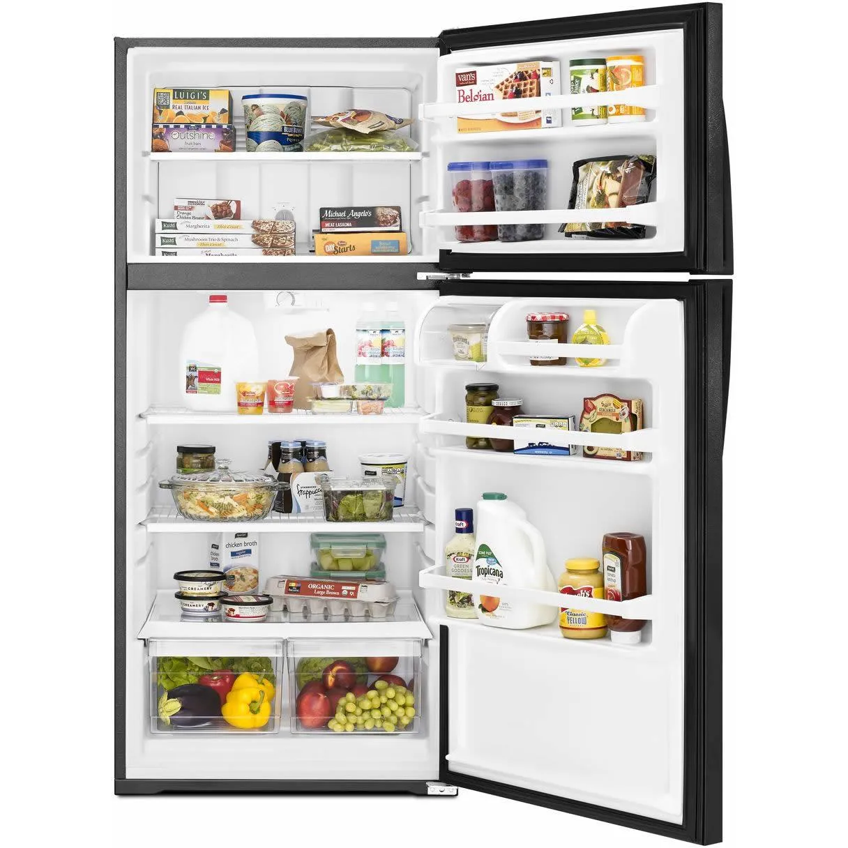 Whirlpool 28-inch, 14.3 cu. ft. Top Freezer Refrigerator WRT134TFDB