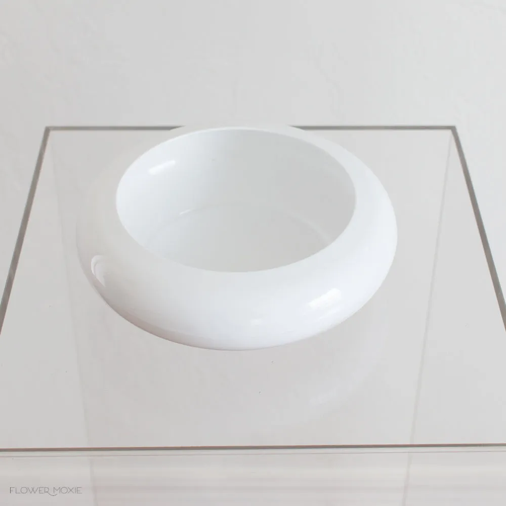 White Ming Dish Vase