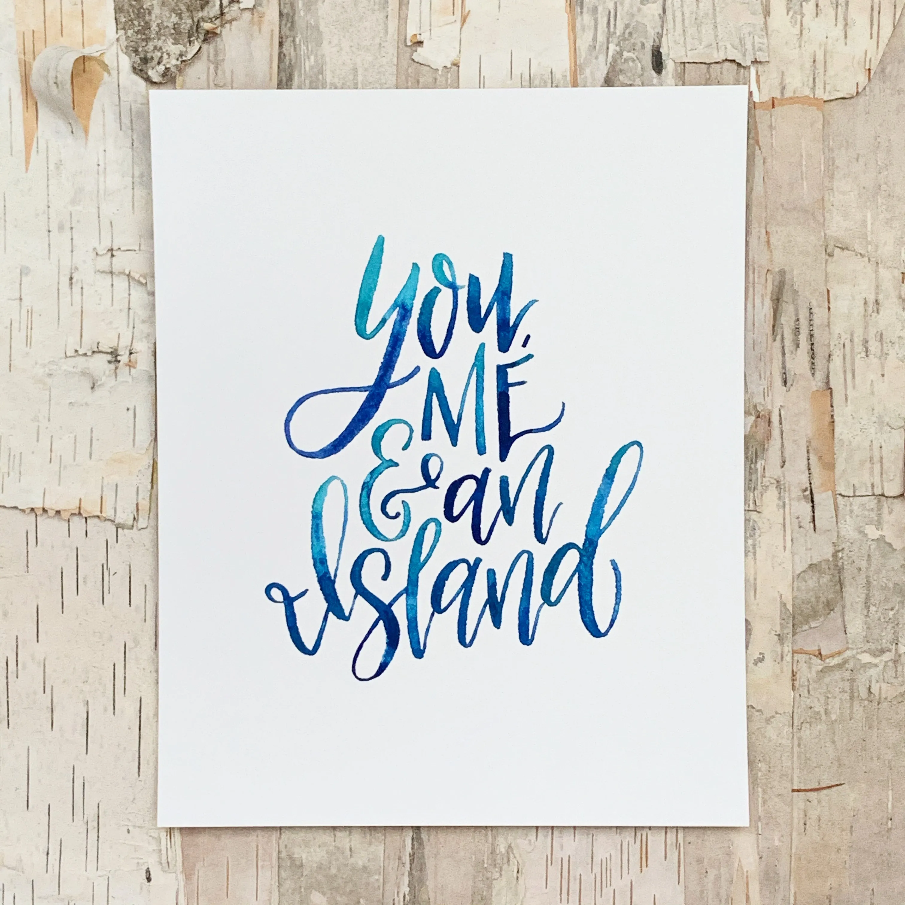 You Me and An Island Print